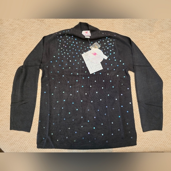 quacker factory Blouse Black Size Small - Picture 1 of 11